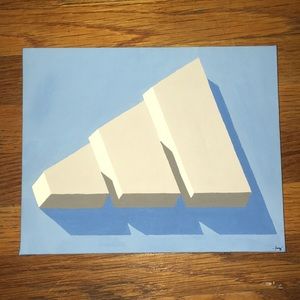 Pastel Blue Adidas logo